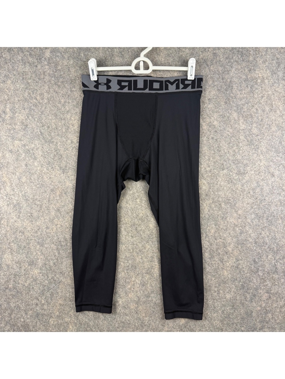 Under Armour BaseLayer Compression Tights Black Gray Men Medium 22” 354